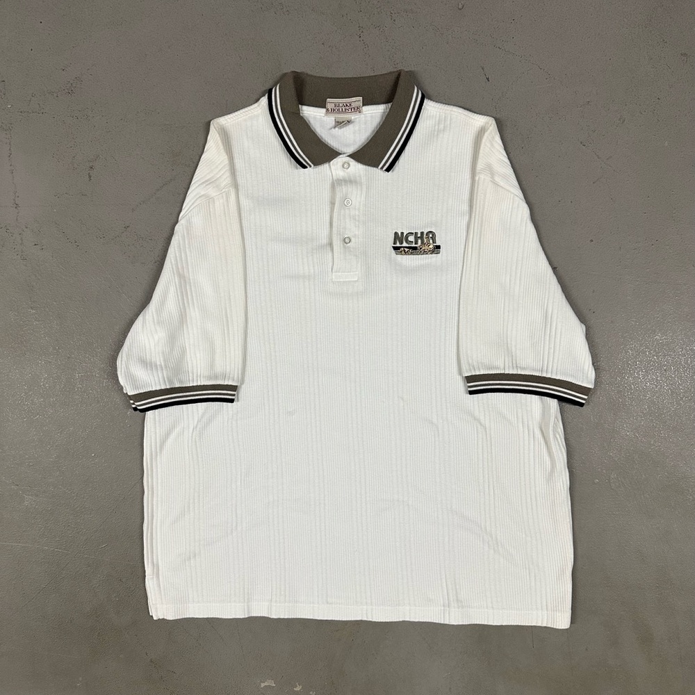 Vintage 90s Blake & Hollister NCHA Retro Causal Essential Polo Shirt Large